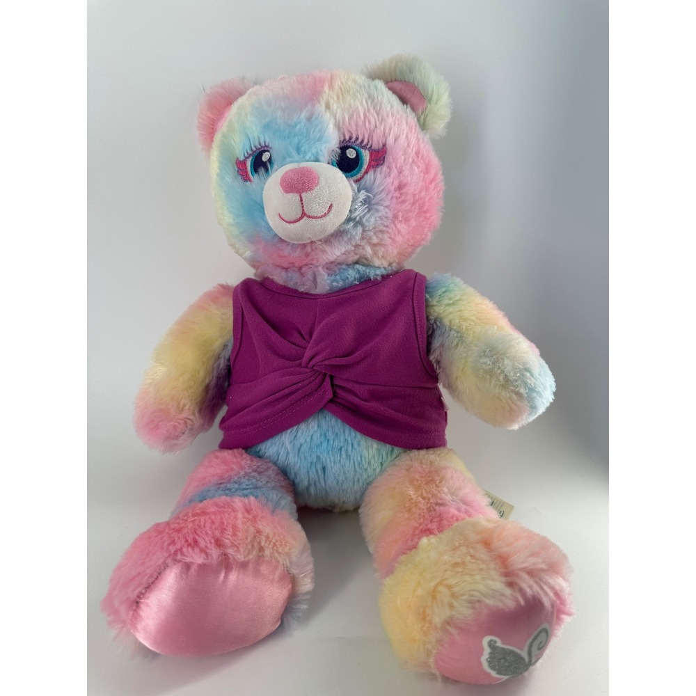 Build-A-Bear Beary Fairy Friends Pastel Rainbow Teddy Bear WITH SOUND Excellent